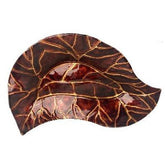 Murano Burgundy Leaf Centerpiece - Eva Essentials