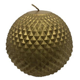 Point a La Ligne Porte Boule Diamant Gold Round Candle - Eva Essentials