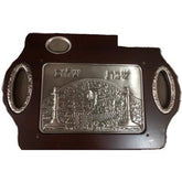 Wood and Silver Challah Board Square - Eva Essentials