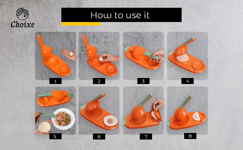 2 - in - 1 Manual Dough Press. Dumpling Empanada Pastries Maker. - Eva Essentials