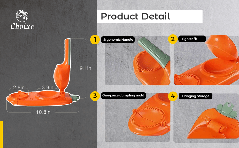 2 - in - 1 Manual Dough Press. Dumpling Empanada Pastries Maker. - Eva Essentials