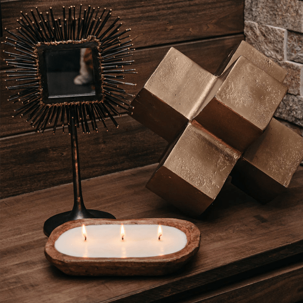 3 - Wick Dough Bowl Soy Candle - Pillow Talk - Eva Essentials