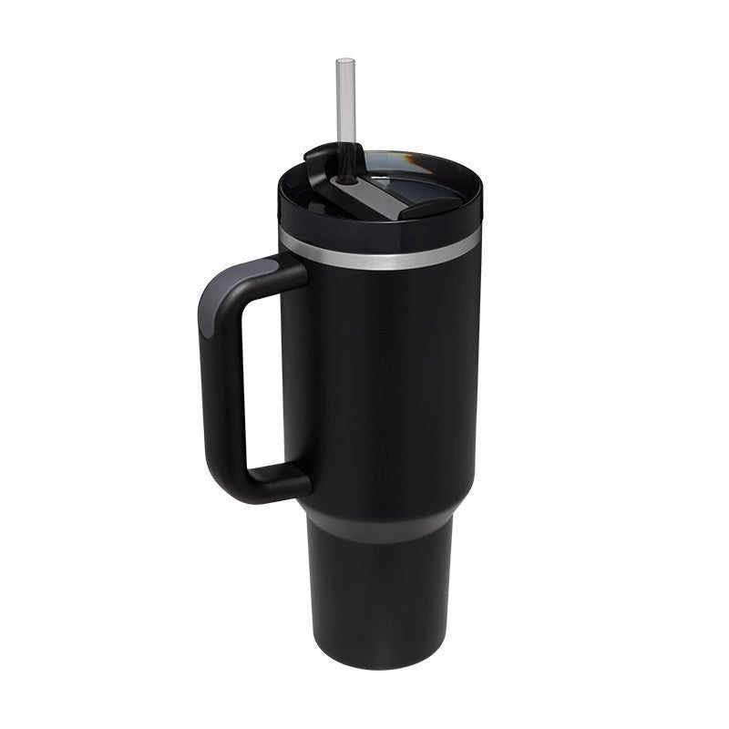 40 Oz Tumbler With Handle Straw Insulated, Stainless Steel with Straw - Eva Essentials