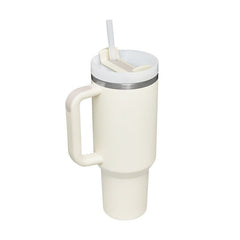 40 Oz Tumbler With Handle Straw Insulated, Stainless Steel with Straw - Eva Essentials