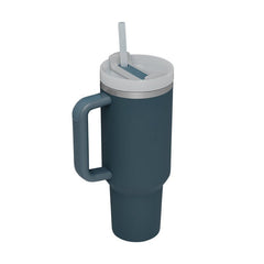 40 Oz Tumbler With Handle Straw Insulated, Stainless Steel with Straw - Eva Essentials