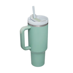 40 Oz Tumbler With Handle Straw Insulated, Stainless Steel with Straw - Eva Essentials