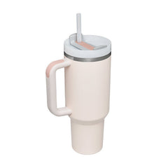 40 Oz Tumbler With Handle Straw Insulated, Stainless Steel with Straw - Eva Essentials