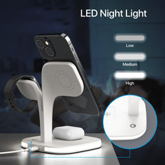 5 - in - 1 Magnetic Real Wireless Desktop Fast Charging Station For Multiple Devices - Eva Essentials