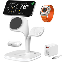 5 - in - 1 Magnetic Real Wireless Desktop Fast Charging Station For Multiple Devices - Eva Essentials