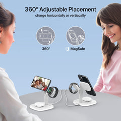 5 - in - 1 Magnetic Real Wireless Desktop Fast Charging Station For Multiple Devices - Eva Essentials