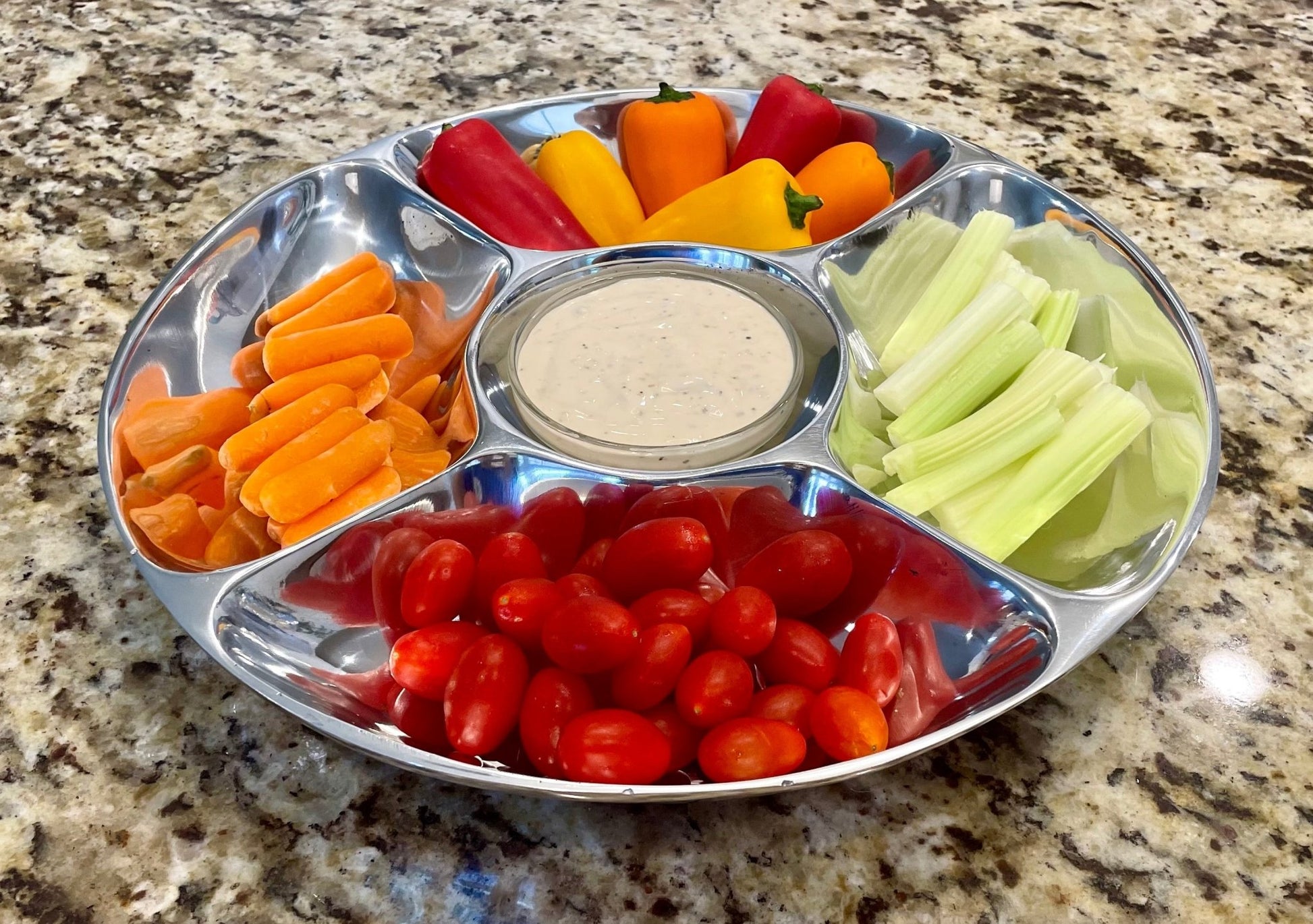 5 - Section Snack/Salsa Serving Platter - Eva Essentials