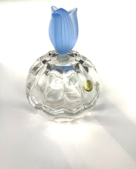 Crystal Covered Candy Bowl with Blue Tulip