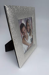 Silver Textured Picture Frame with Black Velvet backing