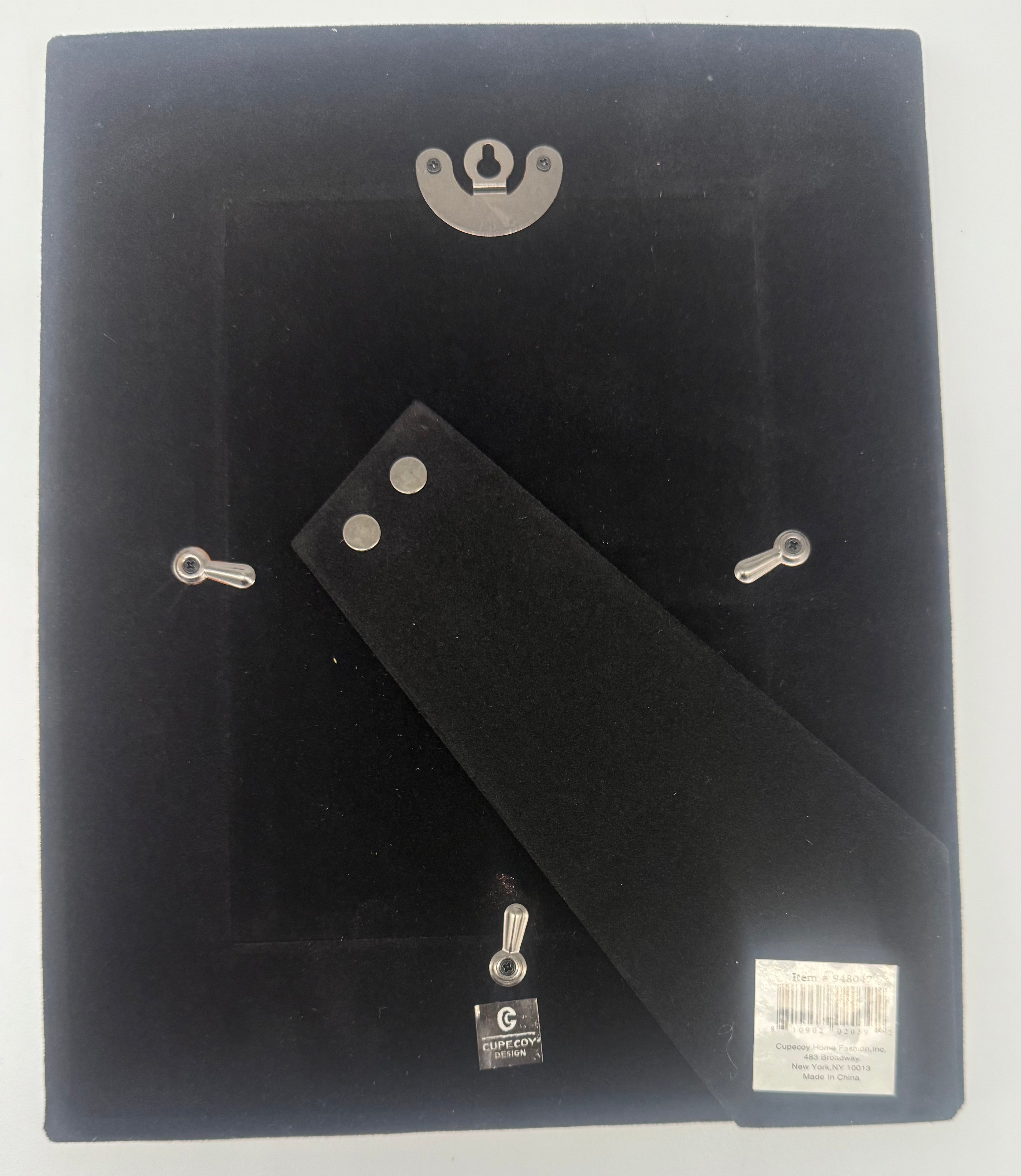 Silver Textured Picture Frame with Black Velvet backing