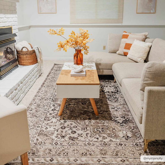 Albie Beige Area Rug - Eva Essentials