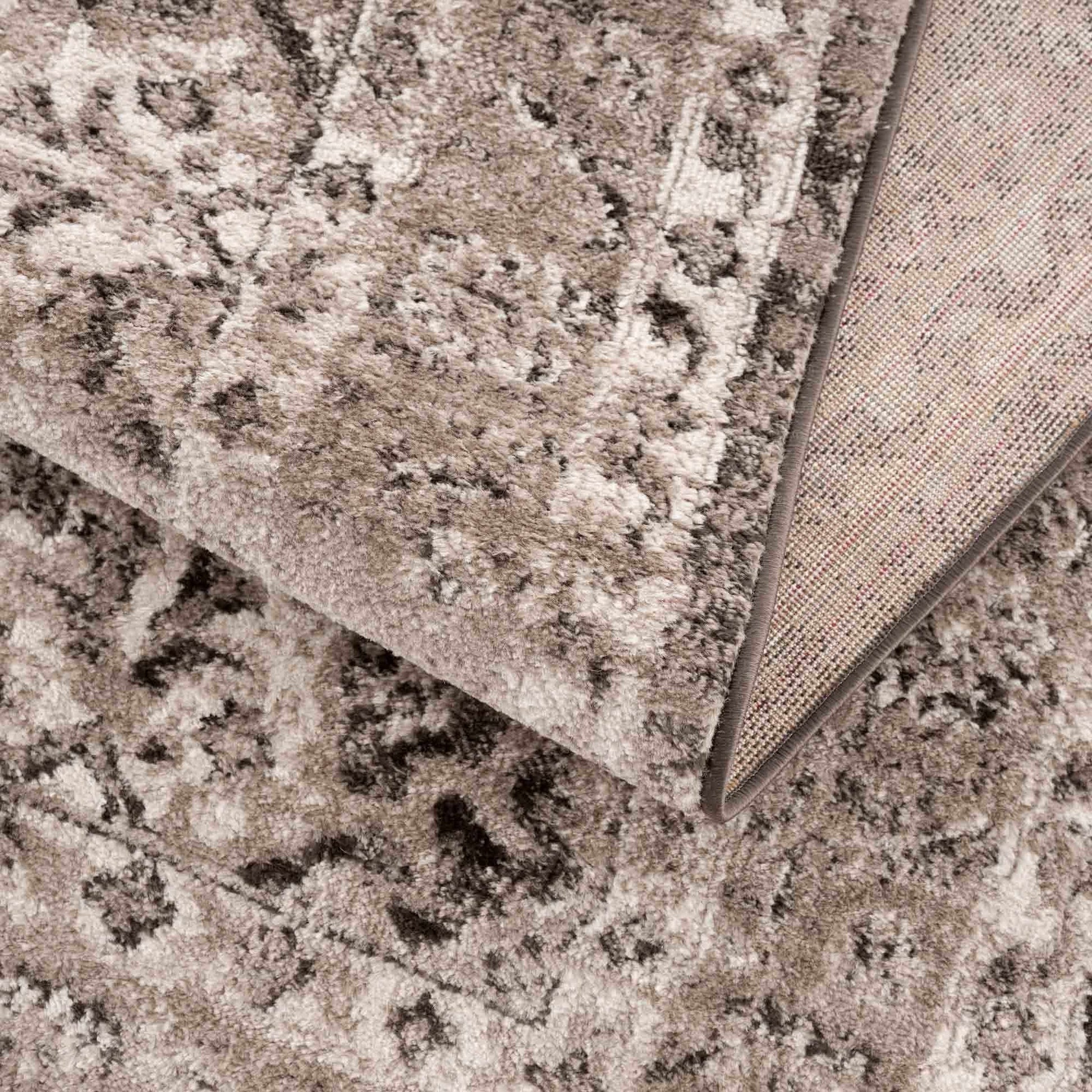 Albie Charcoal & Beige Area Rug - Eva Essentials