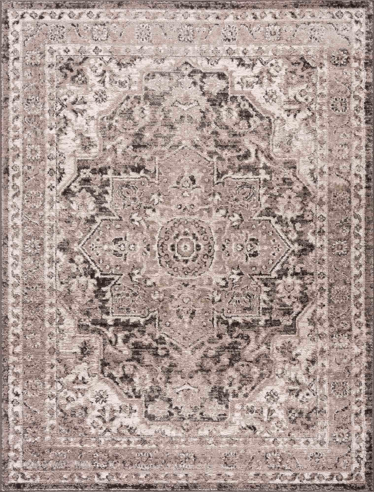Albie Charcoal & Beige Area Rug - Eva Essentials