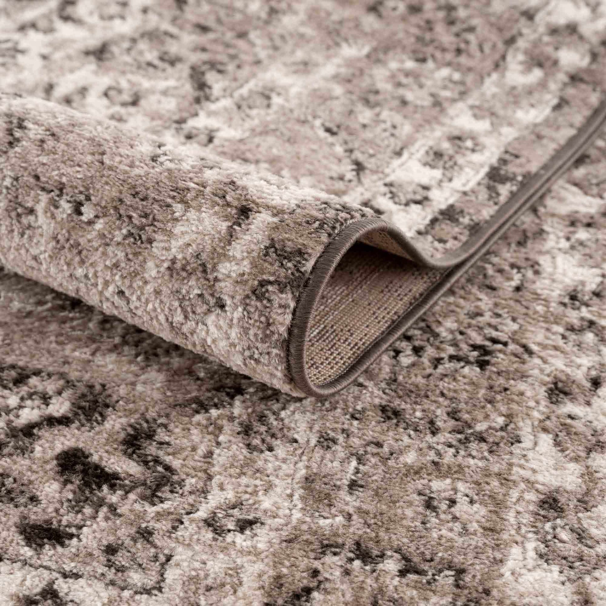 Albie Charcoal & Beige Area Rug - Eva Essentials