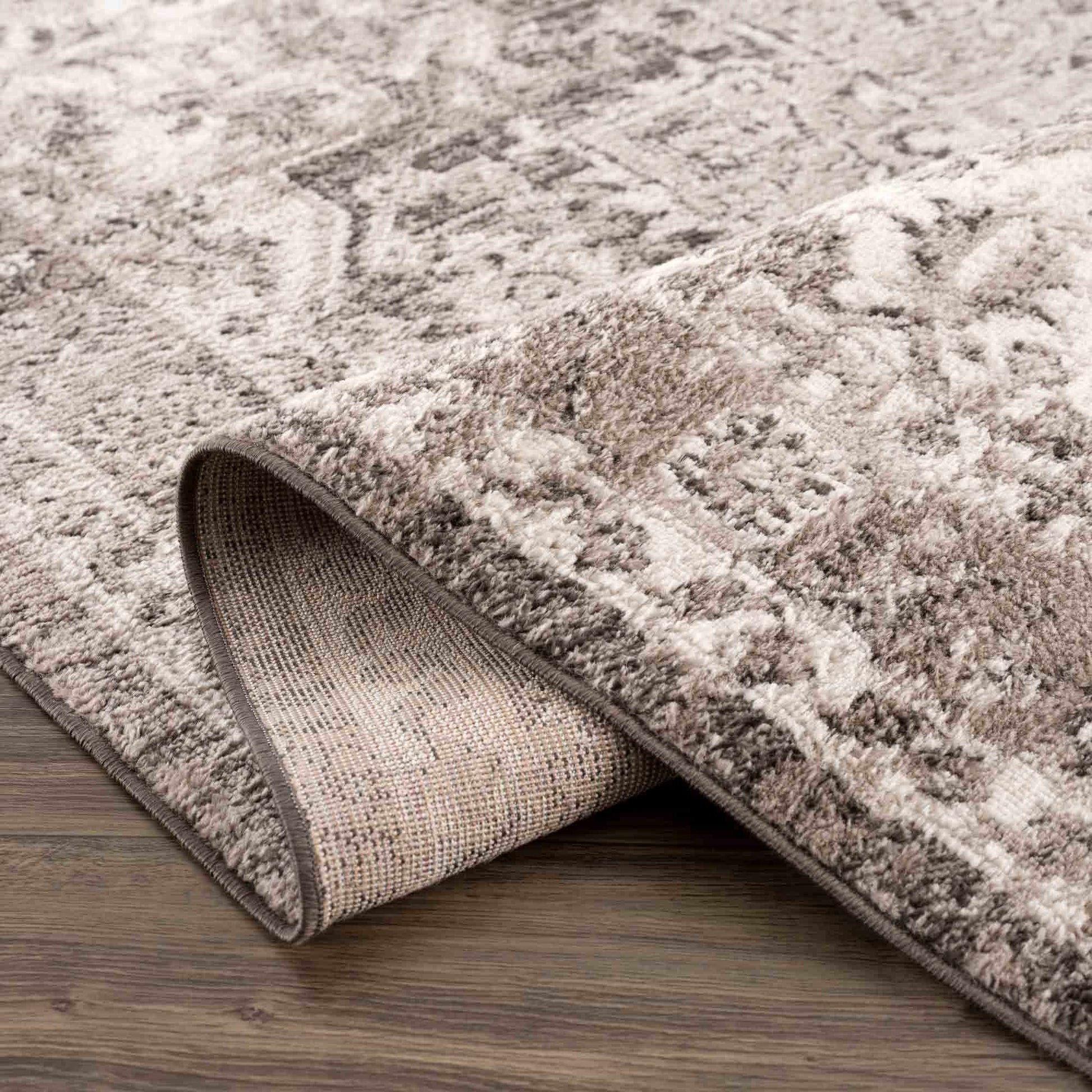 Albie Charcoal & Beige Area Rug - Eva Essentials