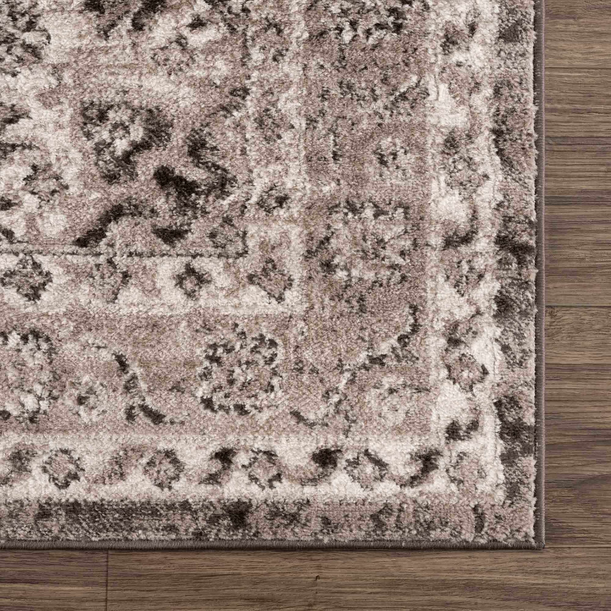 Albie Charcoal & Beige Area Rug - Eva Essentials