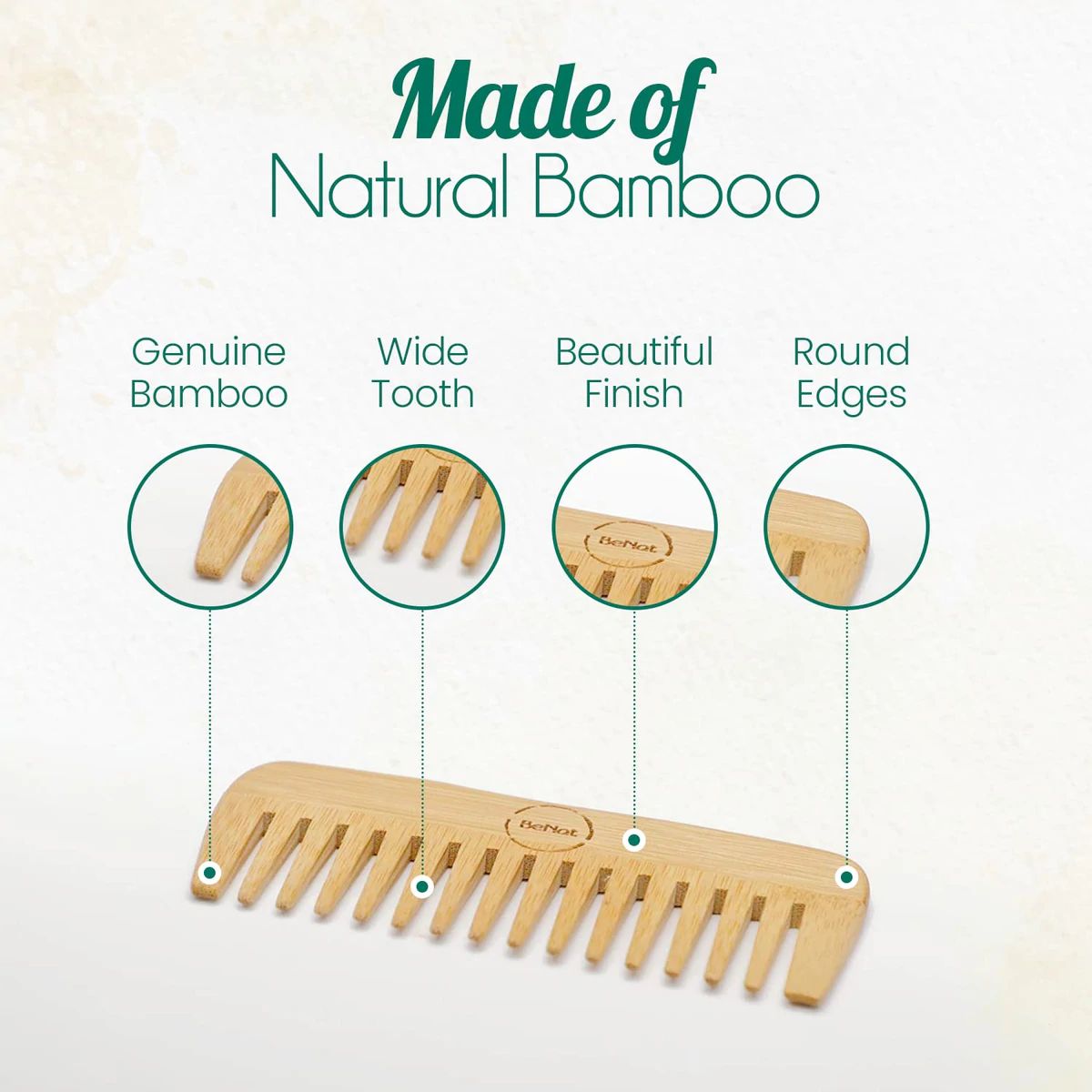 All - Natural Bamboo Comb - Eva Essentials