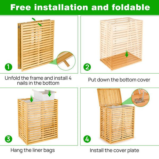 Bamboo Laundry Hamper - Eva Essentials