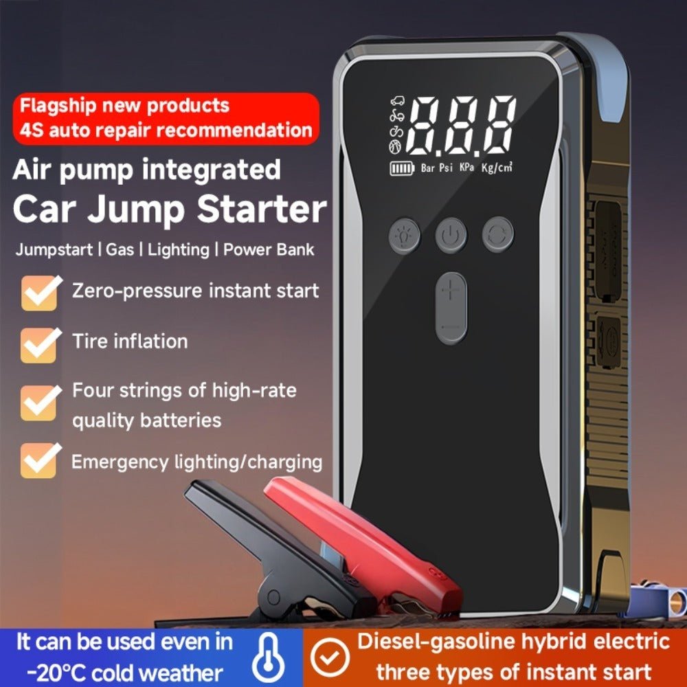 Car Battery Starter With Air Compressor 12V 4000A Car Battery Starter Digital Tire Inflator - Eva Essentials