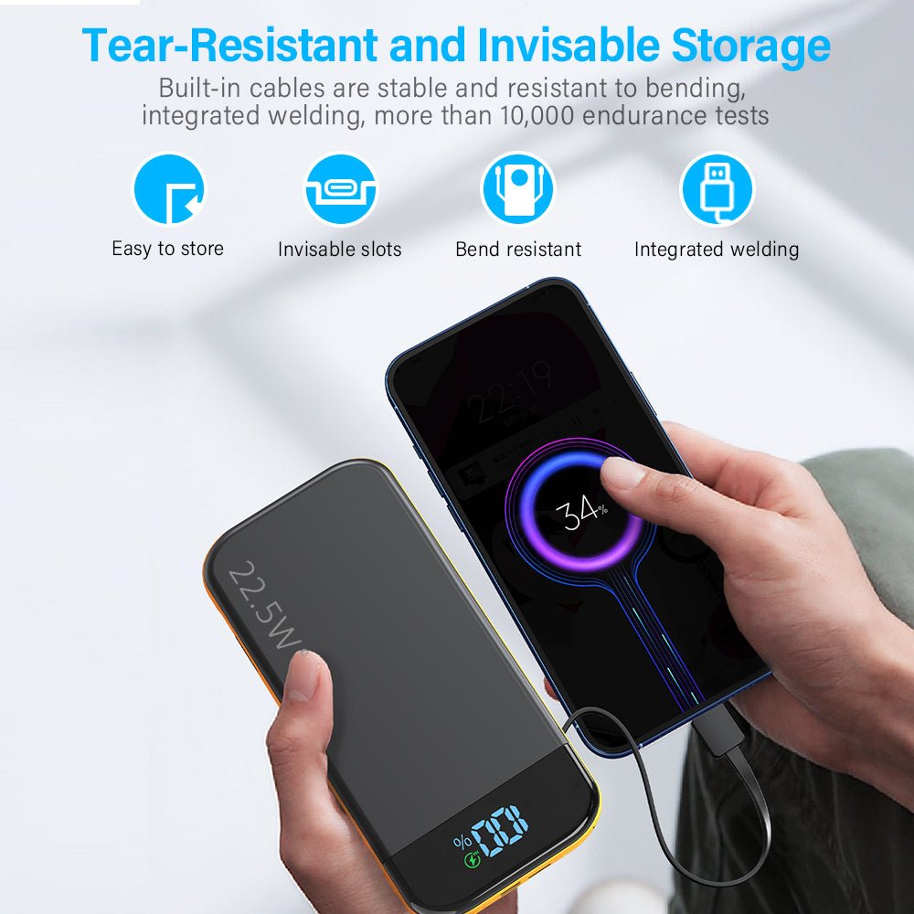 Comes With A 2 - wire Digital Display Super Fast Charging Power Bank - Eva Essentials