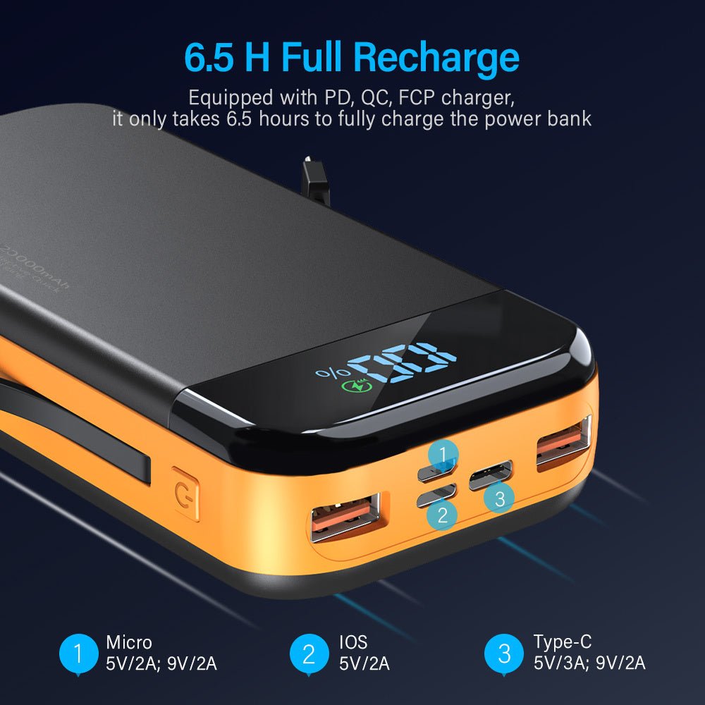 Comes With A 2 - wire Digital Display Super Fast Charging Power Bank - Eva Essentials
