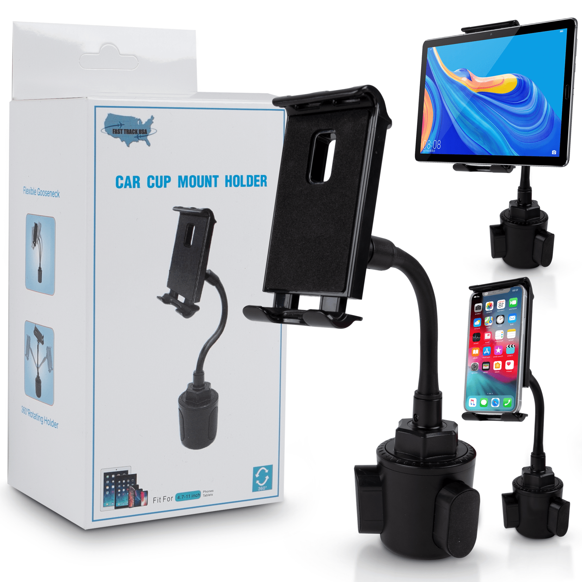Cup Car Mount Holder 2 - In - 1 Tablet and Smartphone - Eva Essentials