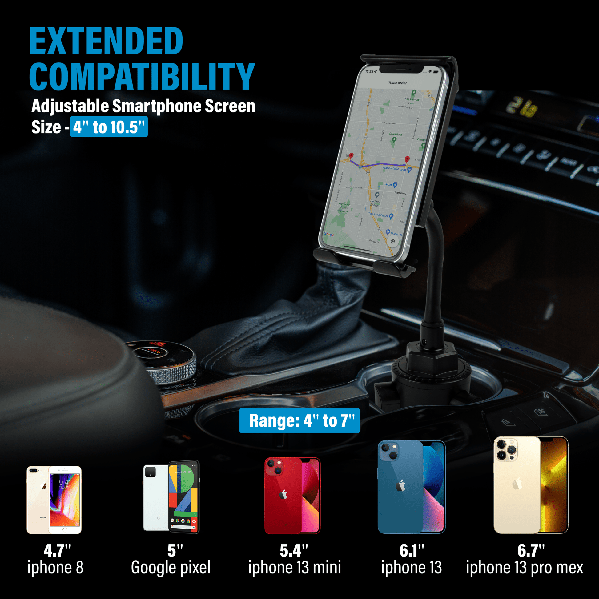 Cup Car Mount Holder 2 - In - 1 Tablet and Smartphone - Eva Essentials