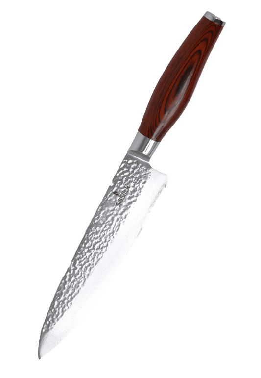 Damascus Stainless Steel Knife - Chef Hammered Design - Eva Essentials
