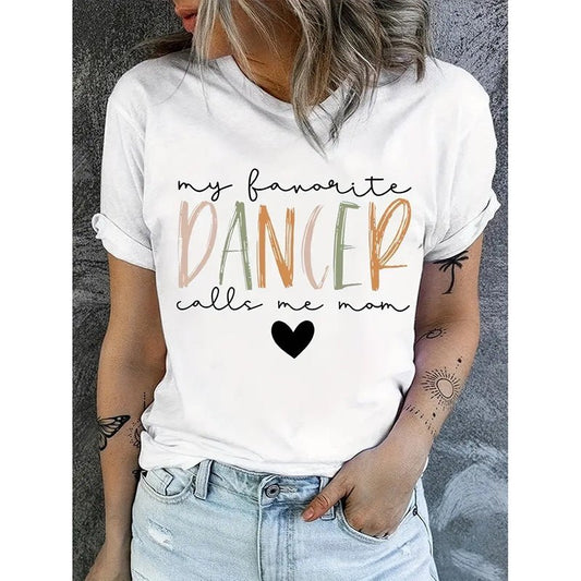 Dance Mom Shirt Crewneck Short Sleeve T-Shirt - Eva Essentials