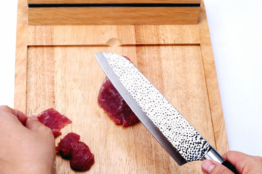 Embossed Hammered Blades 3 Piece Knife Set - Eva Essentials