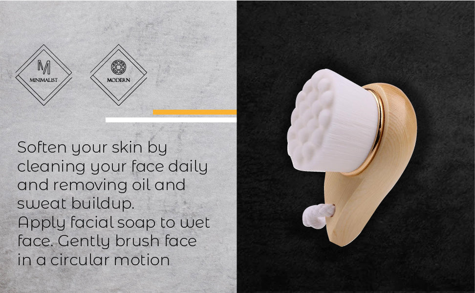 Facial Brush with Bamboo Handle - Eva Essentials