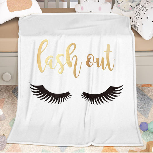 Flannel Velvet Blanket Long Eyelashes - Eva Essentials