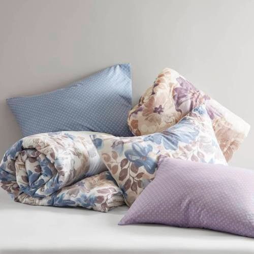 Floral Comforter Set With Bed Sheets Blue Queen - Eva Essentials