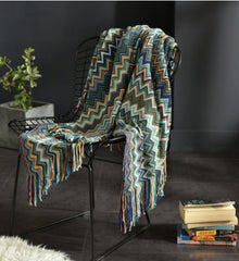 Fringed Knitted Small Blanket Napping Blanket Sofa Blanket - Eva Essentials