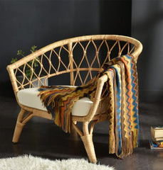 Fringed Knitted Small Blanket Napping Blanket Sofa Blanket - Eva Essentials