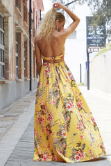 Halter Neck Split Dress - Eva Essentials