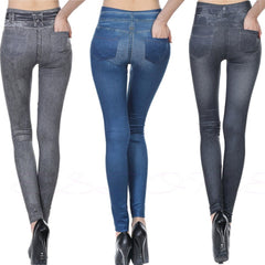 High Waisted Jeggings - Denim Leggings - Eva Essentials