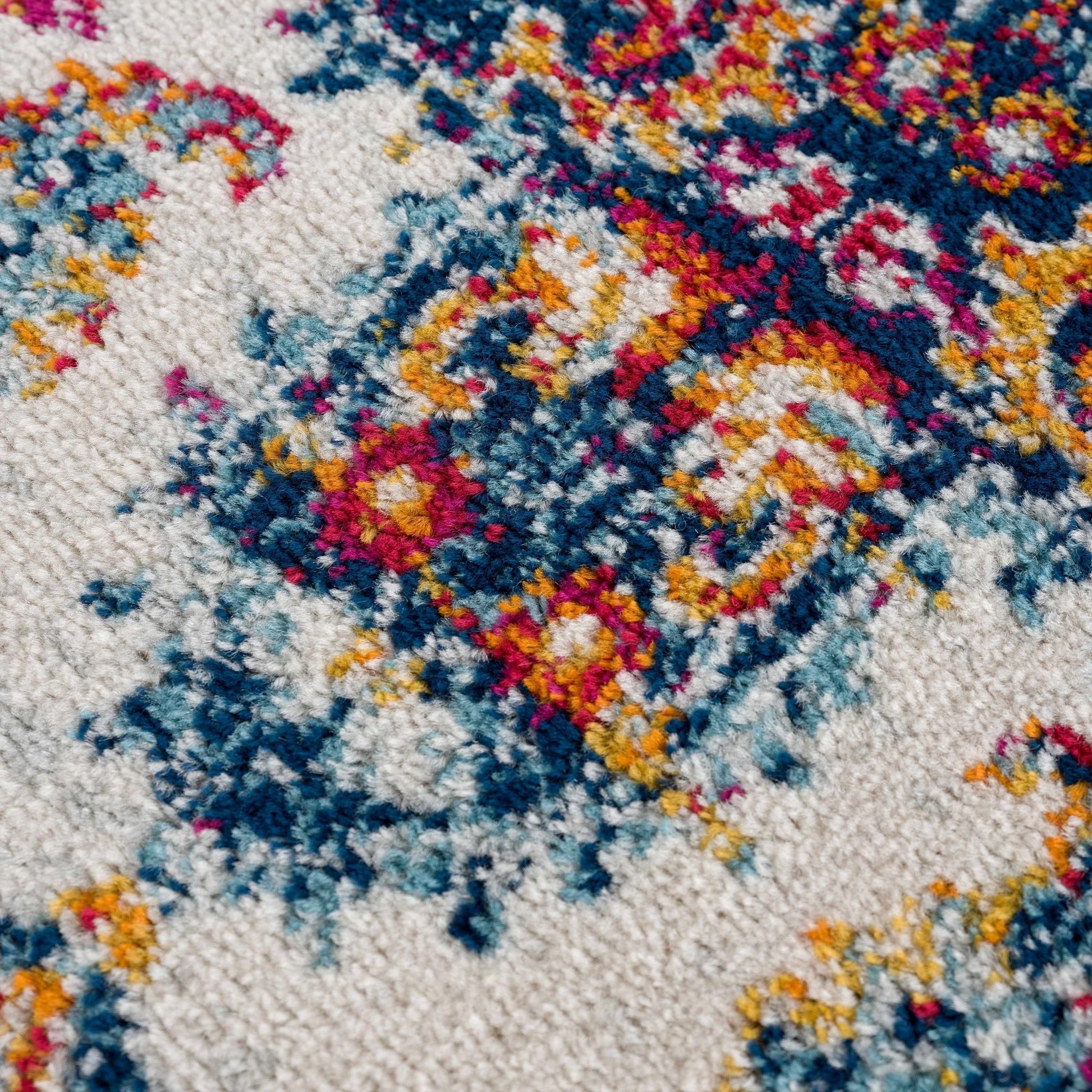 Istanbullu Blue & Orange Area Carpet - Clearance - Eva Essentials