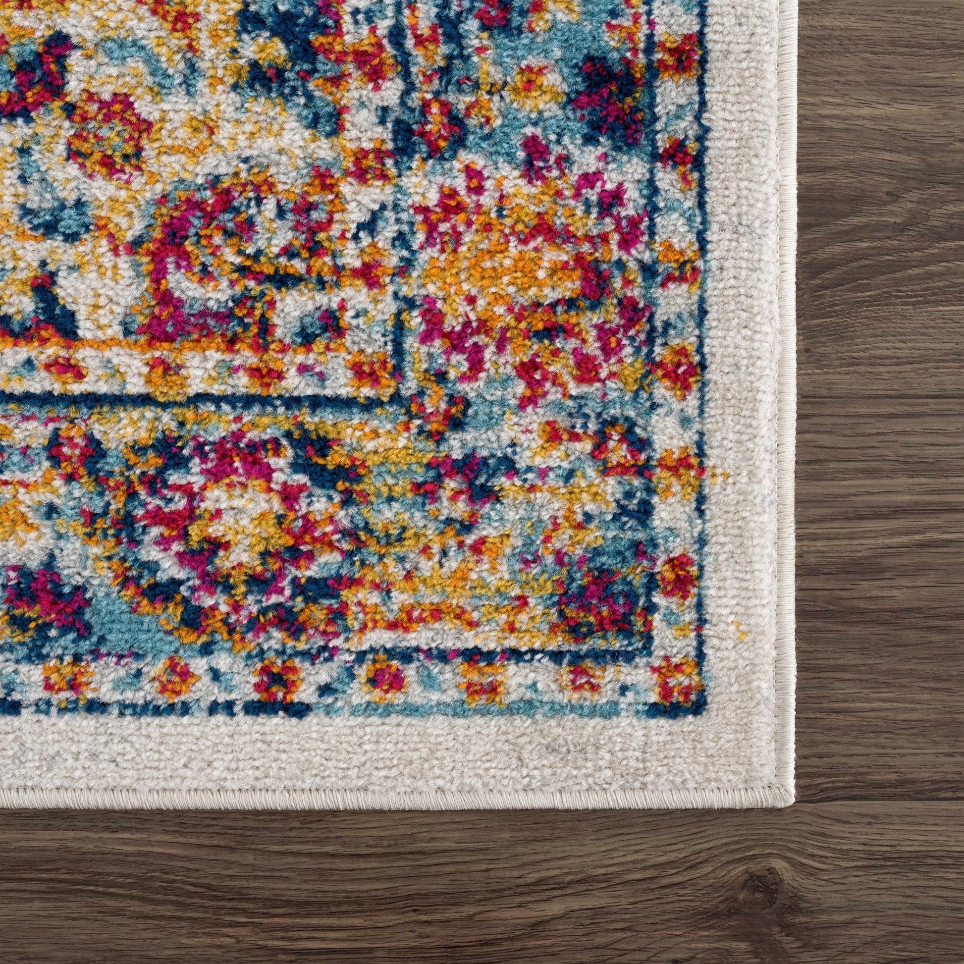 Istanbullu Blue & Orange Area Carpet - Clearance - Eva Essentials