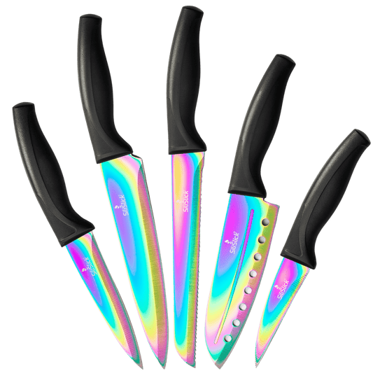 Kitchen Knife Set - Black Handle - Eva Essentials