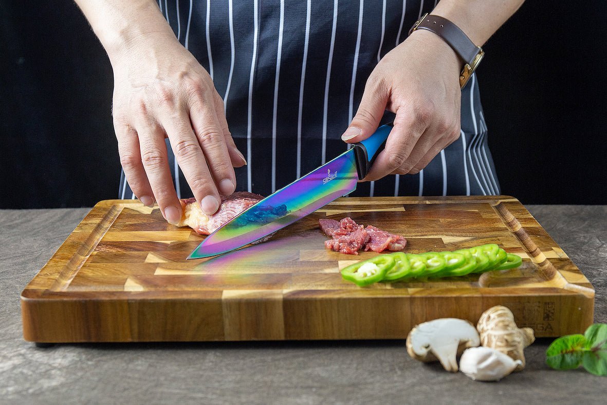 Kitchen Knife Set - Blue Handle - Eva Essentials