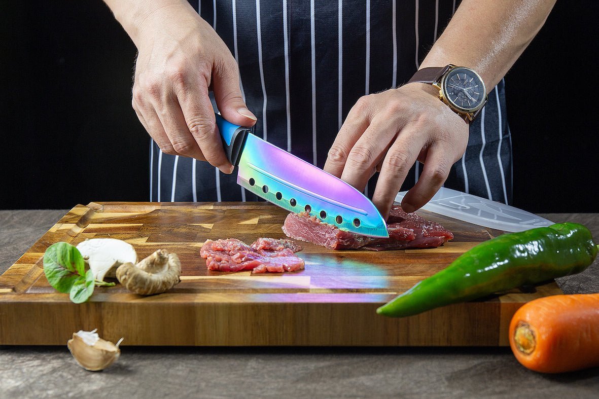 Kitchen Knife Set - Blue Handle - Eva Essentials