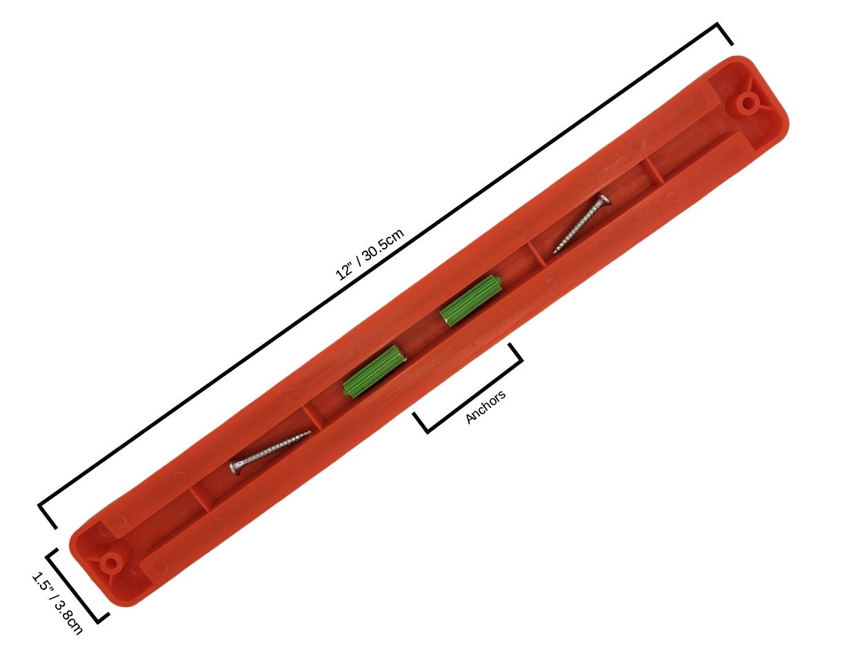 Kitchen Knife Set Kit | Green Handle & Red Magnetic Rack - Eva Essentials