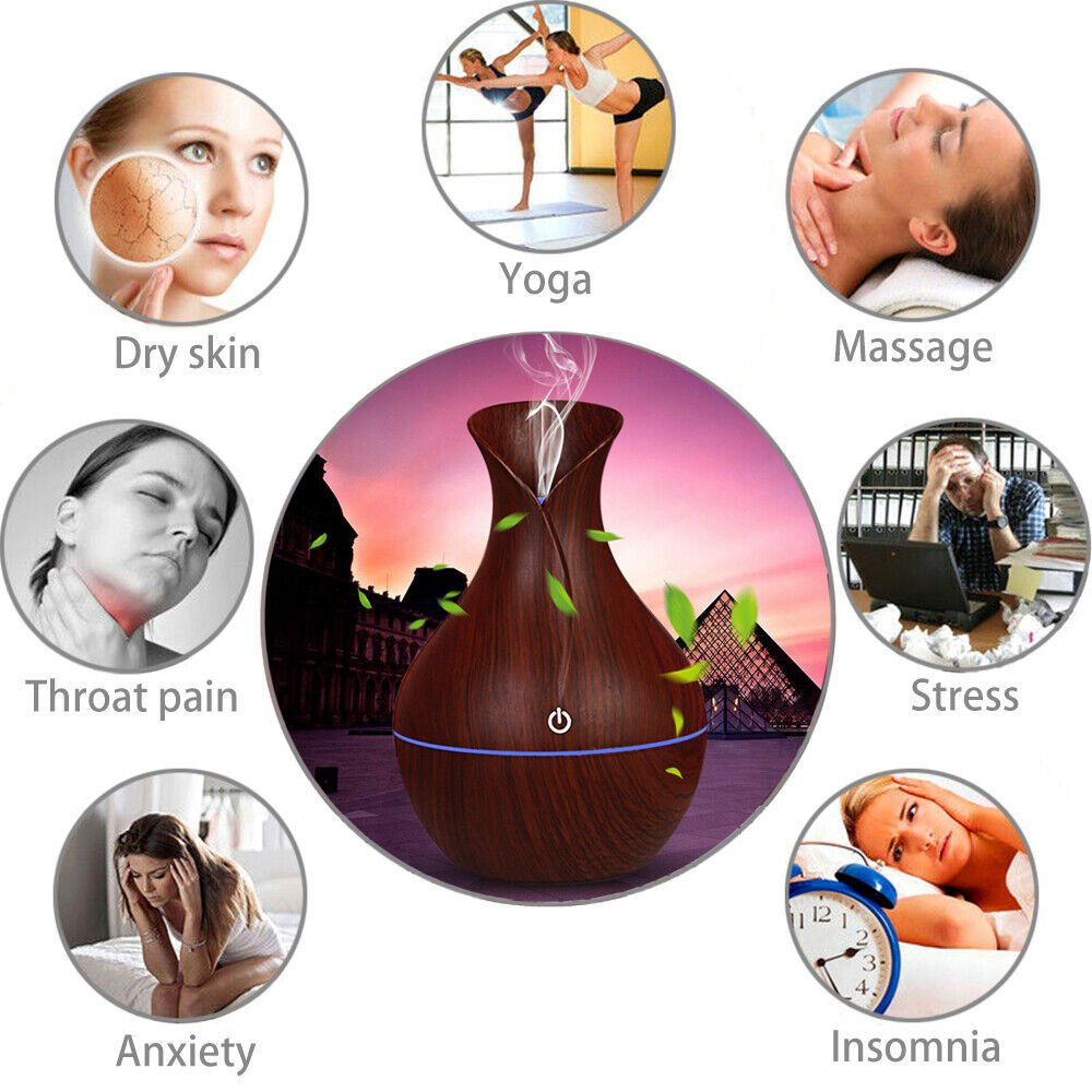 LED Ultrasonic Aromatherapy Humidifier Essential Oil Diffuser - Eva Essentials