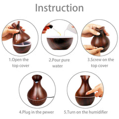 LED Ultrasonic Aromatherapy Humidifier Essential Oil Diffuser - Eva Essentials