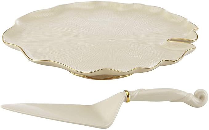 Lenox American by Design Eternal Leaf Cake Plate and Server - Eva Essentials